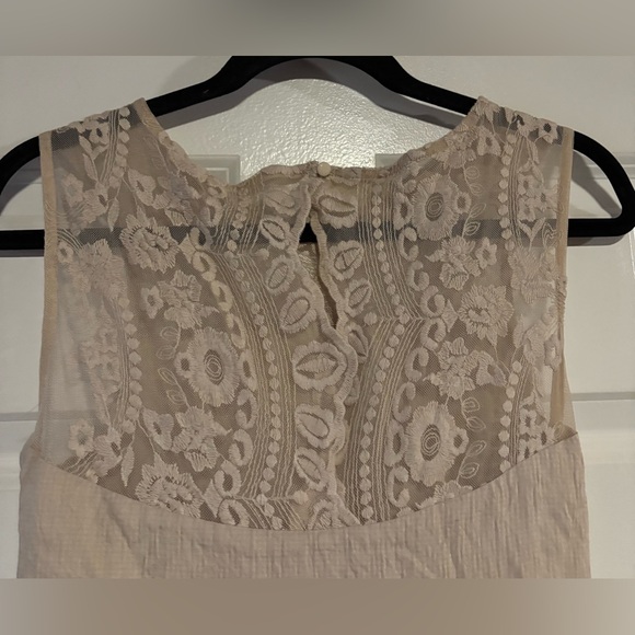 Mia Joy Joyfolie Cream Asymmetrical Layered Ruff Maxi Dress, size Small - Picture 4 of 9